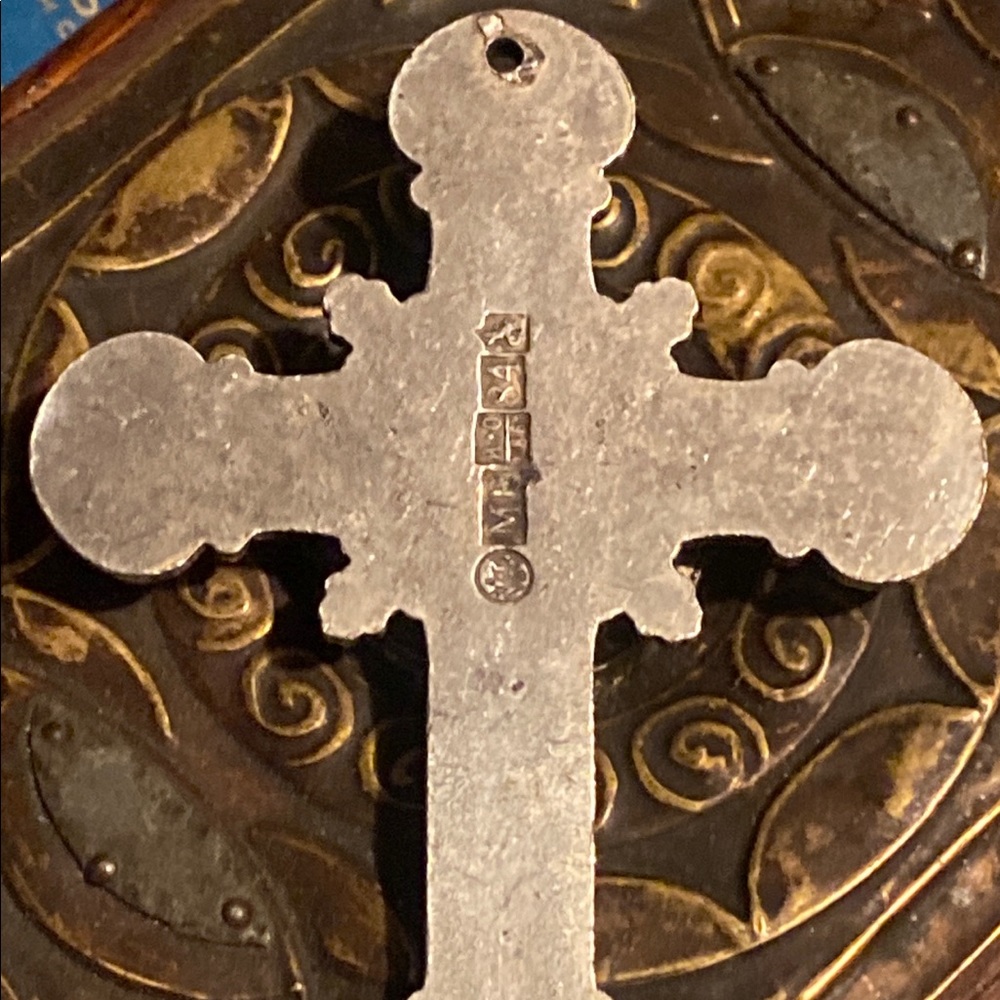 VINTAGE CRUCIFIX CHRIST HOLY CROSS HALLMARKED !! - Picture 4 of 5